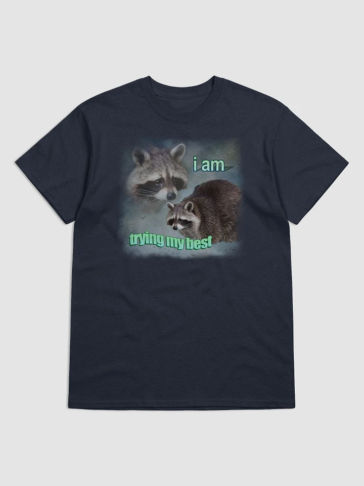 I am trying my best raccoon T-shirt product image (1)