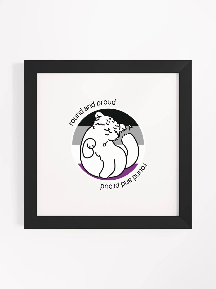 Round and Proud Manul Asexual Version - Framed Print product image (1)