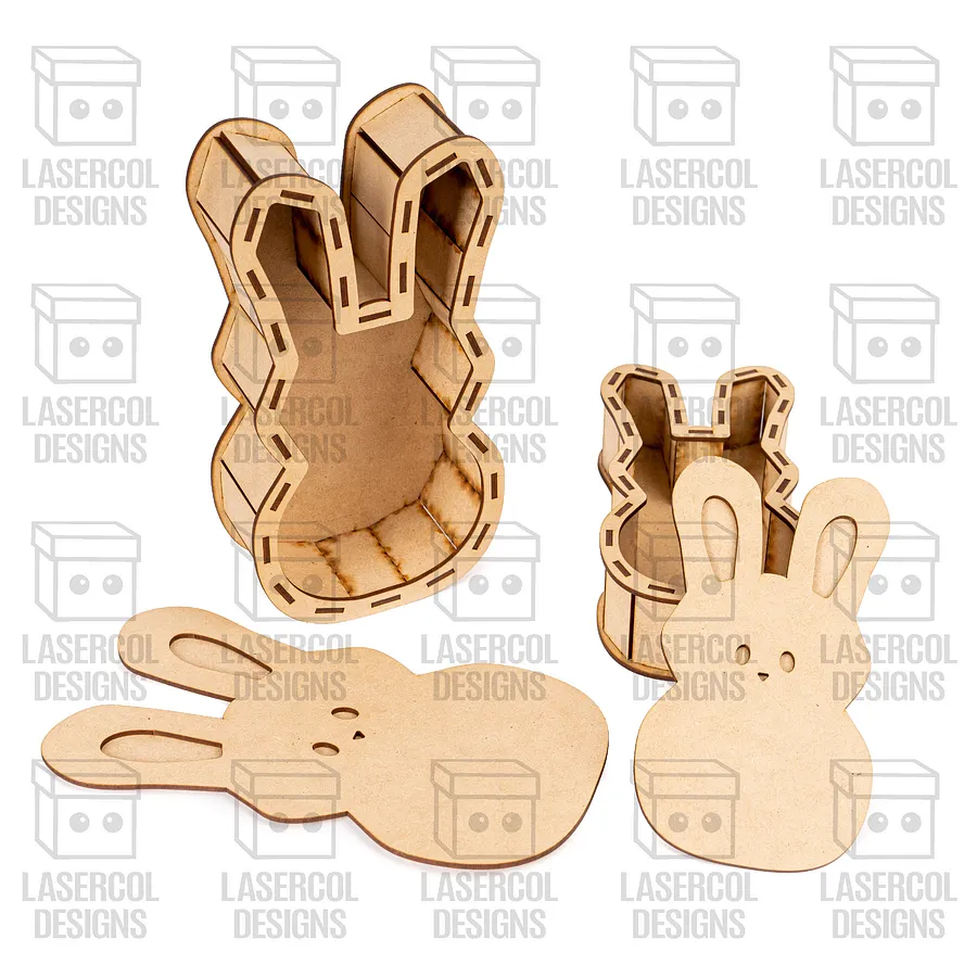 Easter Bunny Shaped Boxes Set 1 - Laser Cut Files product image (3)