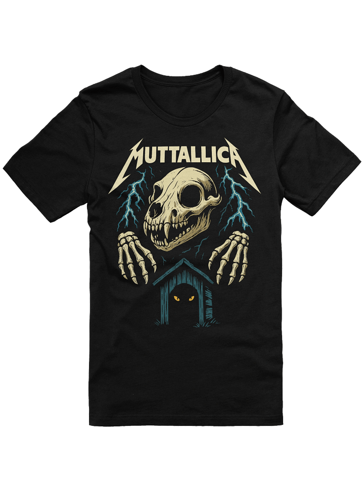 MUTTALLICA Dog Skeleton Shirt – Heavy Metal Parody Tee product image (1)