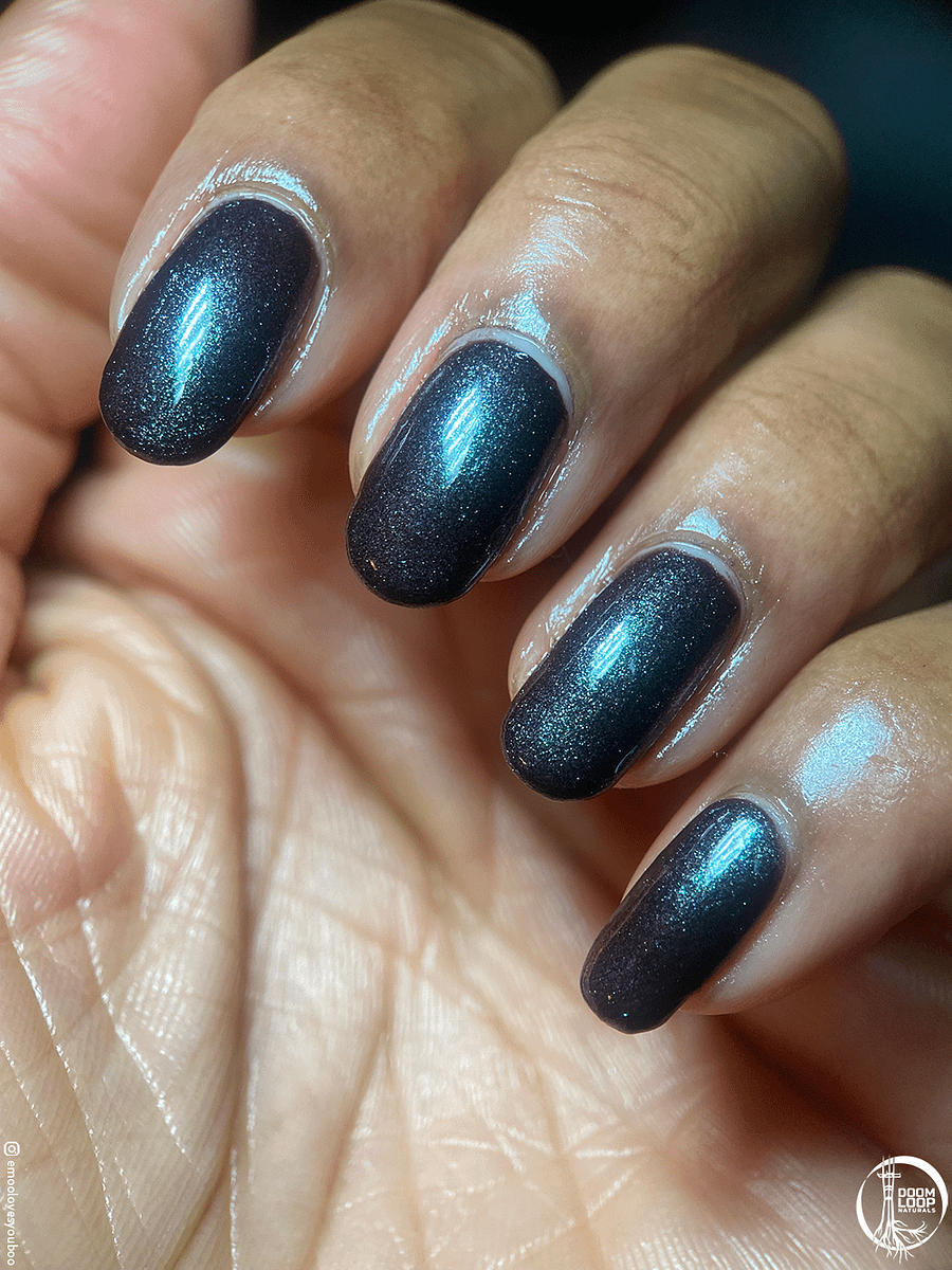 RUINCHARMED - Dark Bruised-Red and Green Shimmer Nail Polish product image (7)