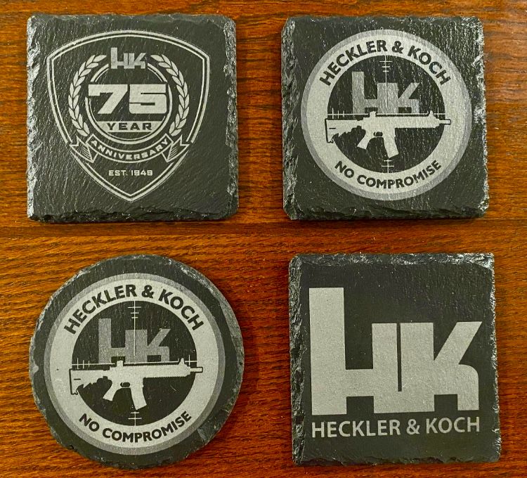 H&K - Slate Coasters - Set of 4 Custom Laser Engraved product image (1)