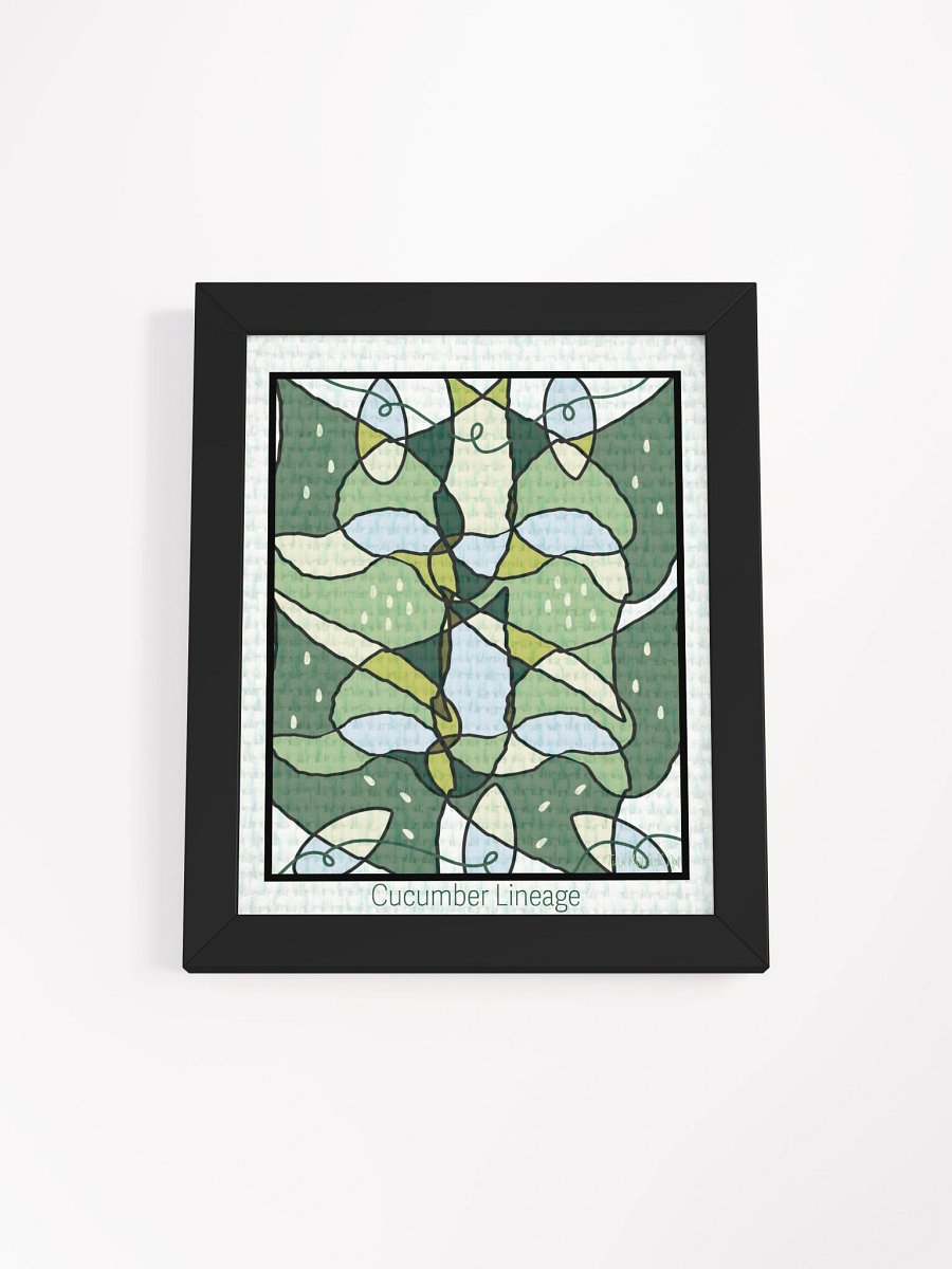 Cucumber Lineage – Framed Symmetrical Art Print product image (1)