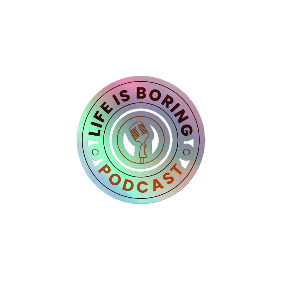 Life Is Boring Logo Holographic Sticker product image (1)