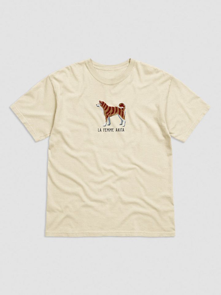 La Femme Akita T-Shirt(Embroidered) of a Japanese Akita(Brindle) product image (25)