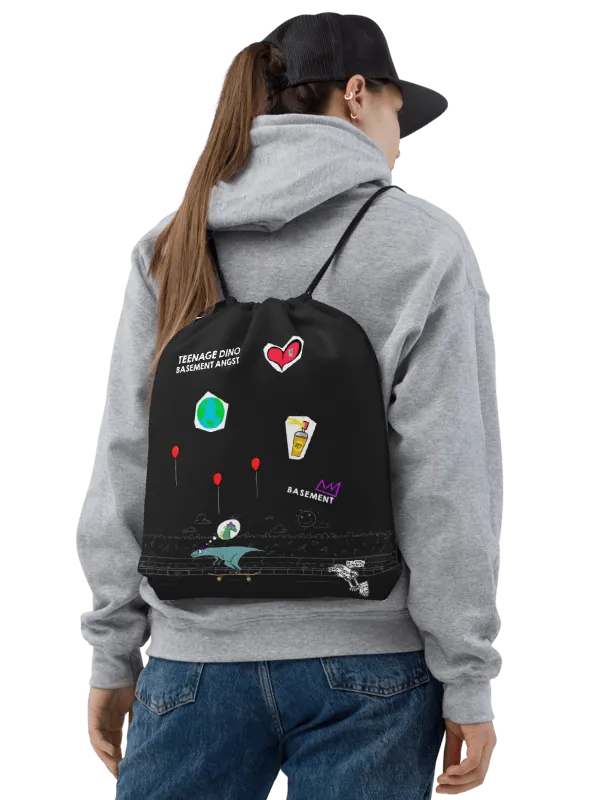 Teenage Basement Dino Angst Drawstring Bag product image (2)