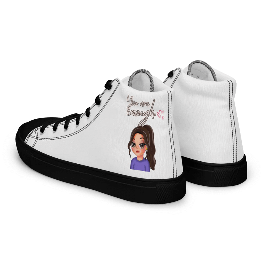You Are Enough - Women's High Top Canvas Shoes product image (4)