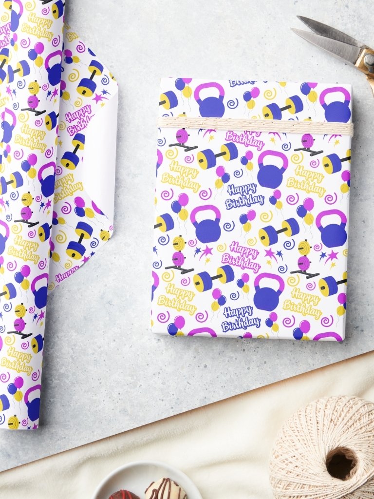 Fitness Birthday Wrapping Paper product image (3)