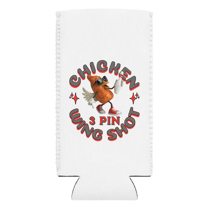 Chicken Wing Shot 3 Pin Bowling Funky Can Cooler product image (1)