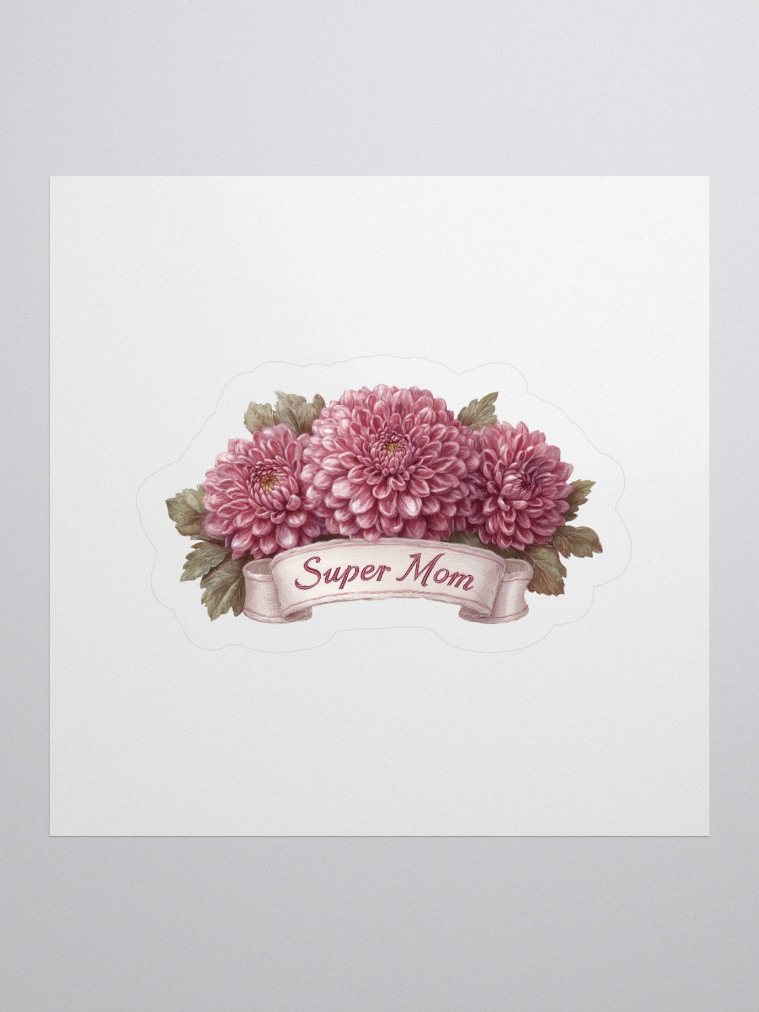 Super Mom Dahlia Floral Sticker product image (2)