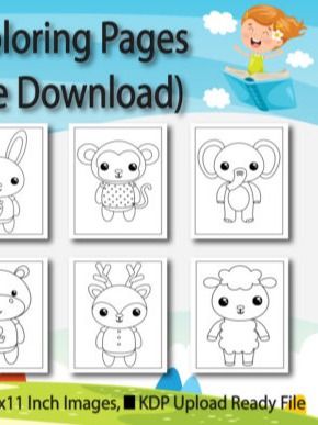 20 Animal Coloring Book Pages for Kids product image (6)