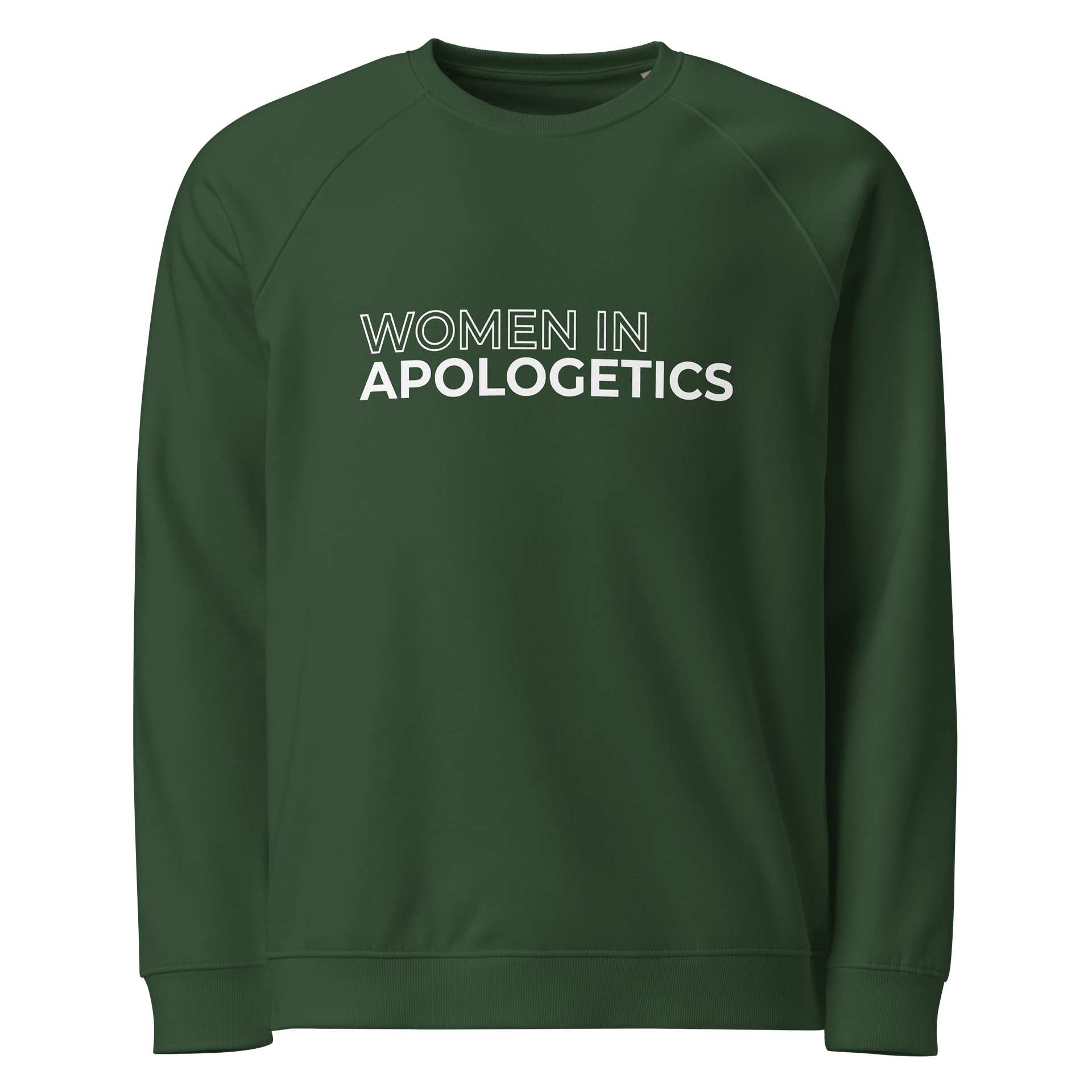 Women in Apologetics Women's Emerald Green Raglan Sweatshirt product image (1)