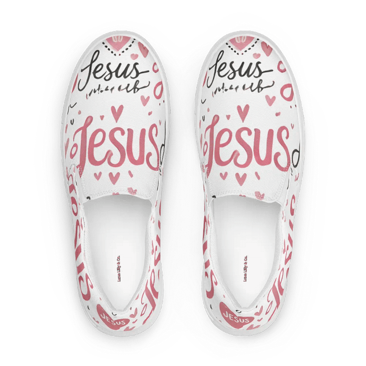 Jesus Is Love Women's Slip-On Canvas Shoes product image (1)