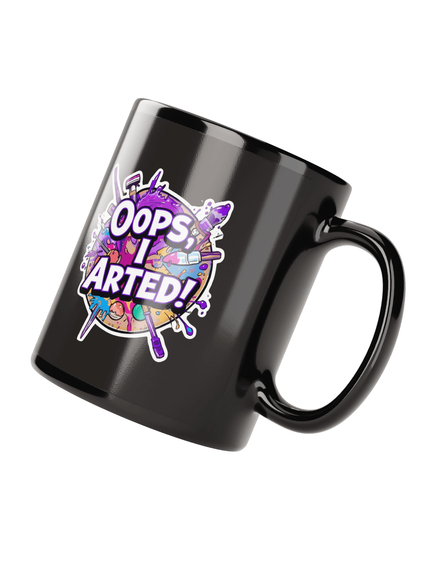 Oops, I arted black mug product image (4)