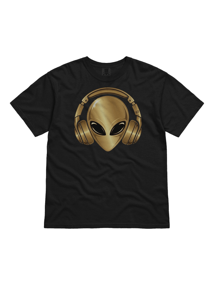 Golden Alien Headphones T-Shirt product image (1)