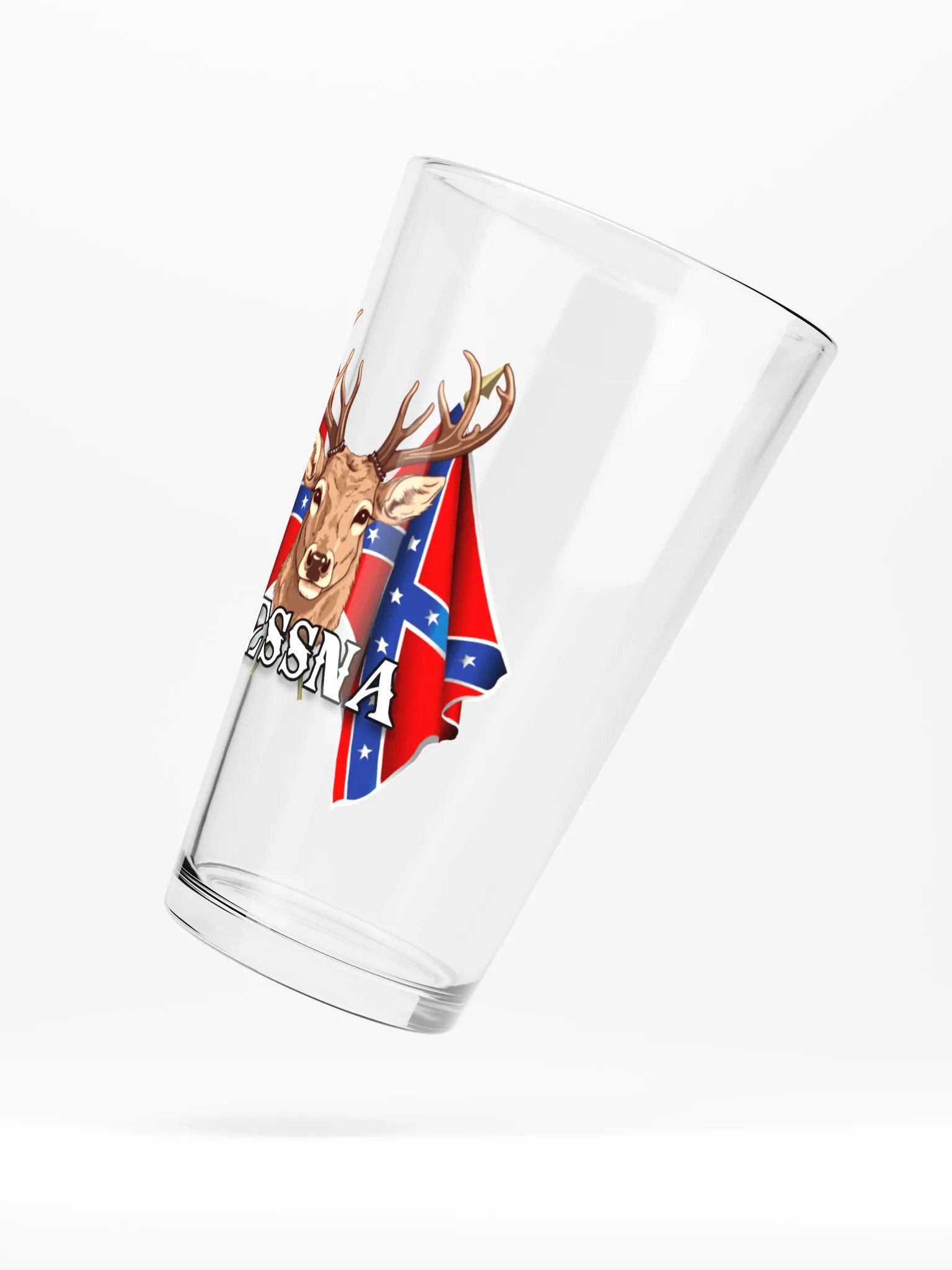 "Cessna" Last Name Rebel Redneck Deer - Shaker Pint Glass product image (5)