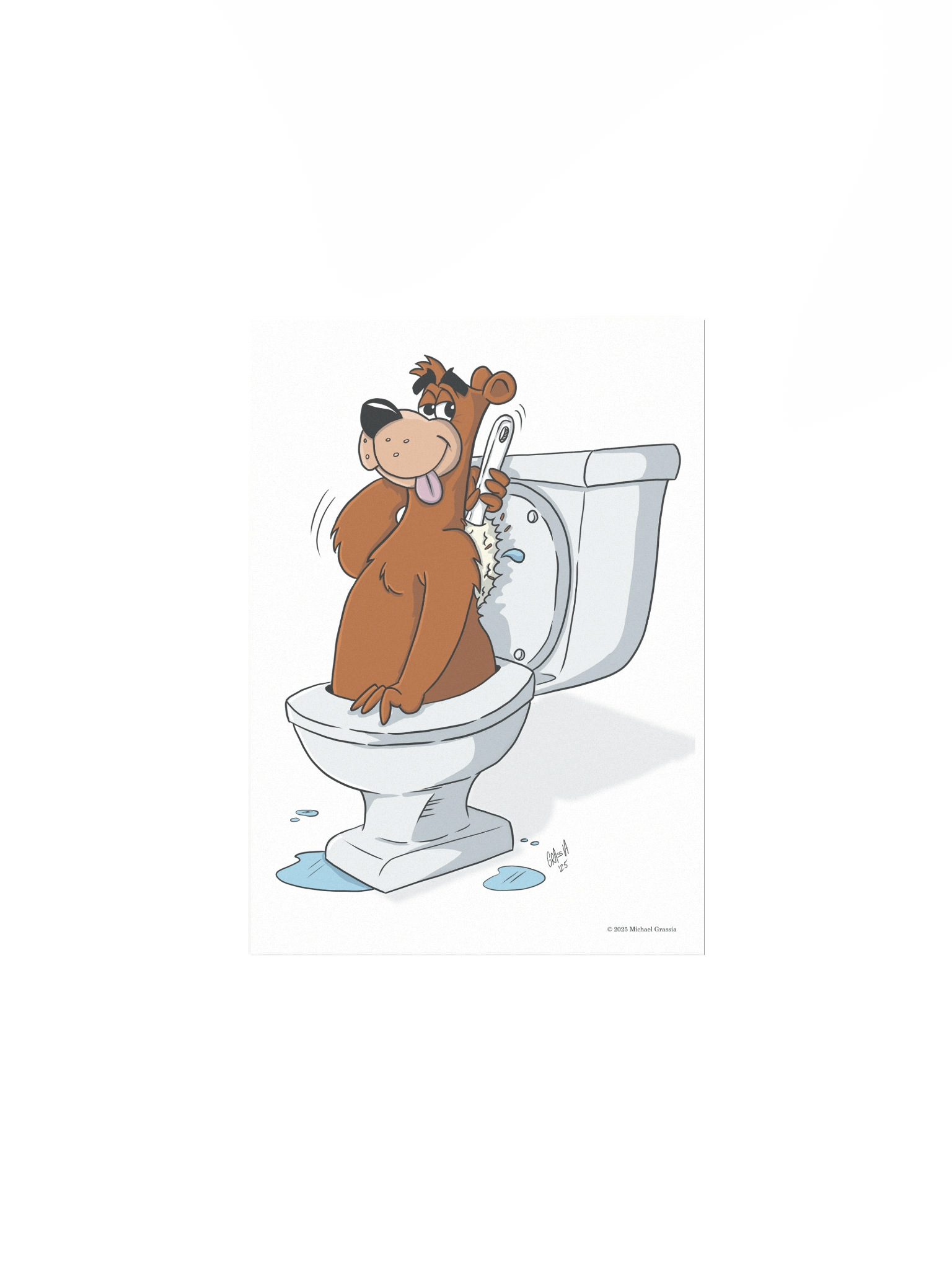 Toilet Bear - White Background product image (1)