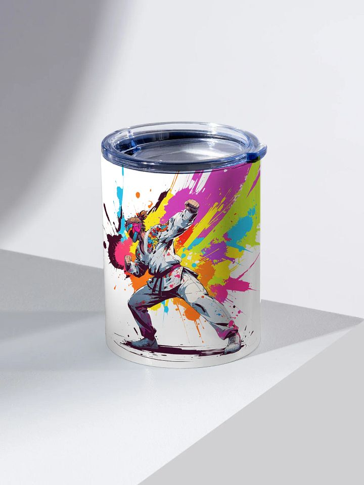 10oz Stainless Steel Tumbler ( D_0144_Color Kick Taekwondo Boy of the Streets ) product image (2)