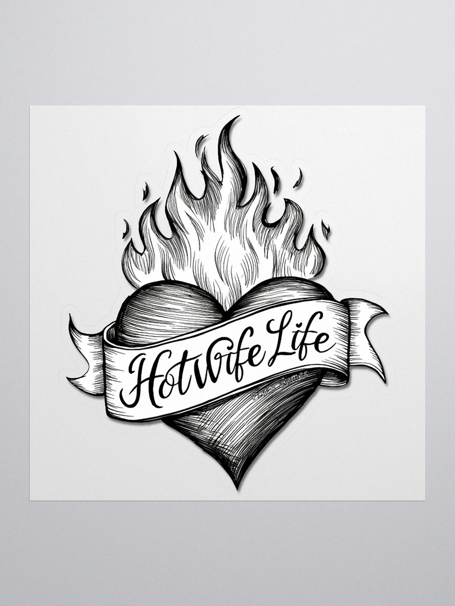 Hotwife Life Ink sketch heart Vinyl sticker product image (3)