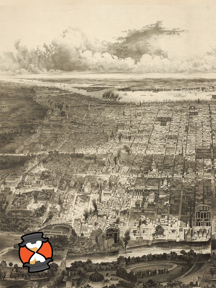 Philadelphia 1857 Canvas Print – Hand-Drawn Historic City Map product image (2)