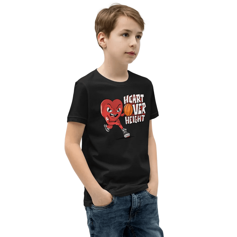 Youth Red Heart Over Height T-Shirt product image (4)
