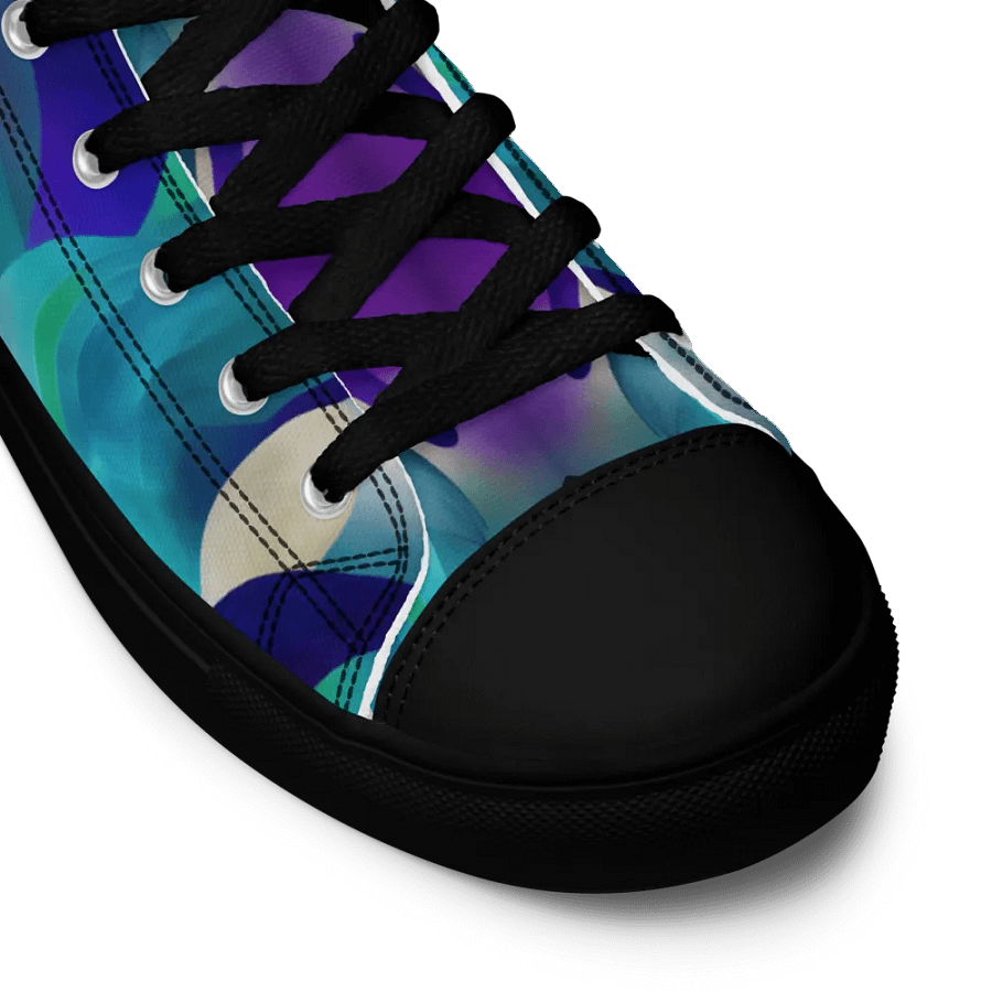 Ethereal Waves Men's High Top Canvas Shoes product image (9)