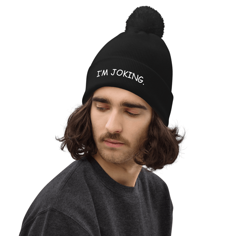 THE OFFICIAL "I'm Joking," POM BEANIE product image (3)