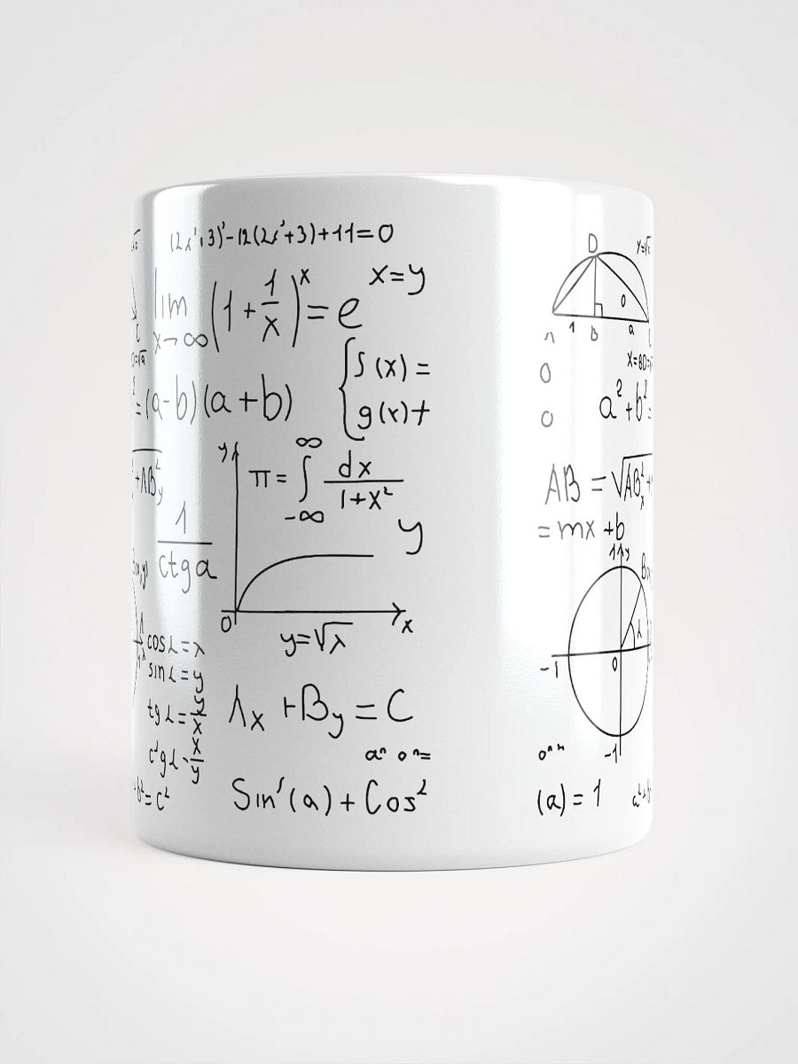 Algebraic Equation Black Shiny white Mug product image (5)