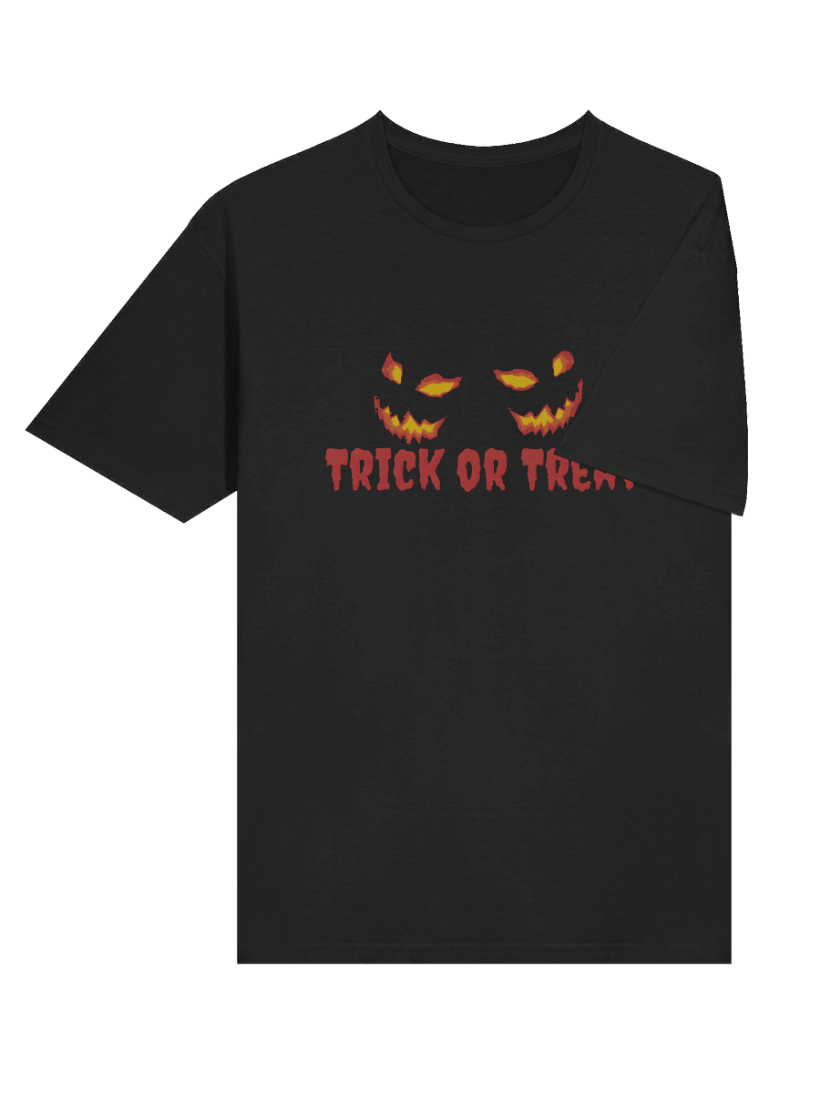 Trick or Treat Halloween T-Shirt – Scary Jack O Lantern Eyes Tee product image (6)