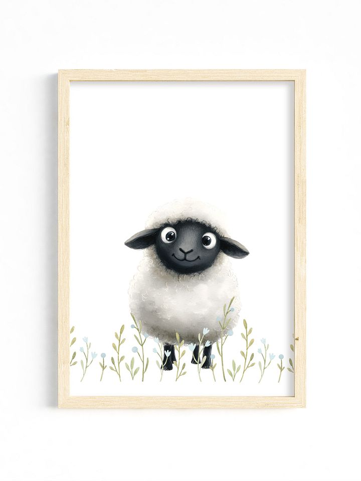 Cute Sheep Farm Nursery Print product image (1)