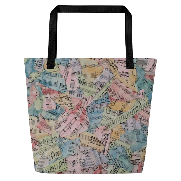 Colorful Sheet Music Tote Bag product image (1)