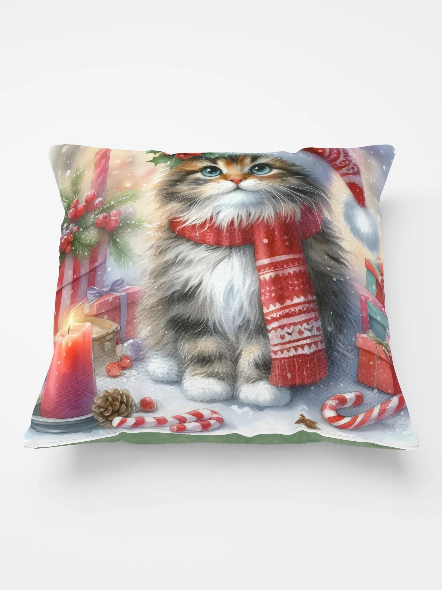 Festive Feline Wonderland Pillow product image (3)