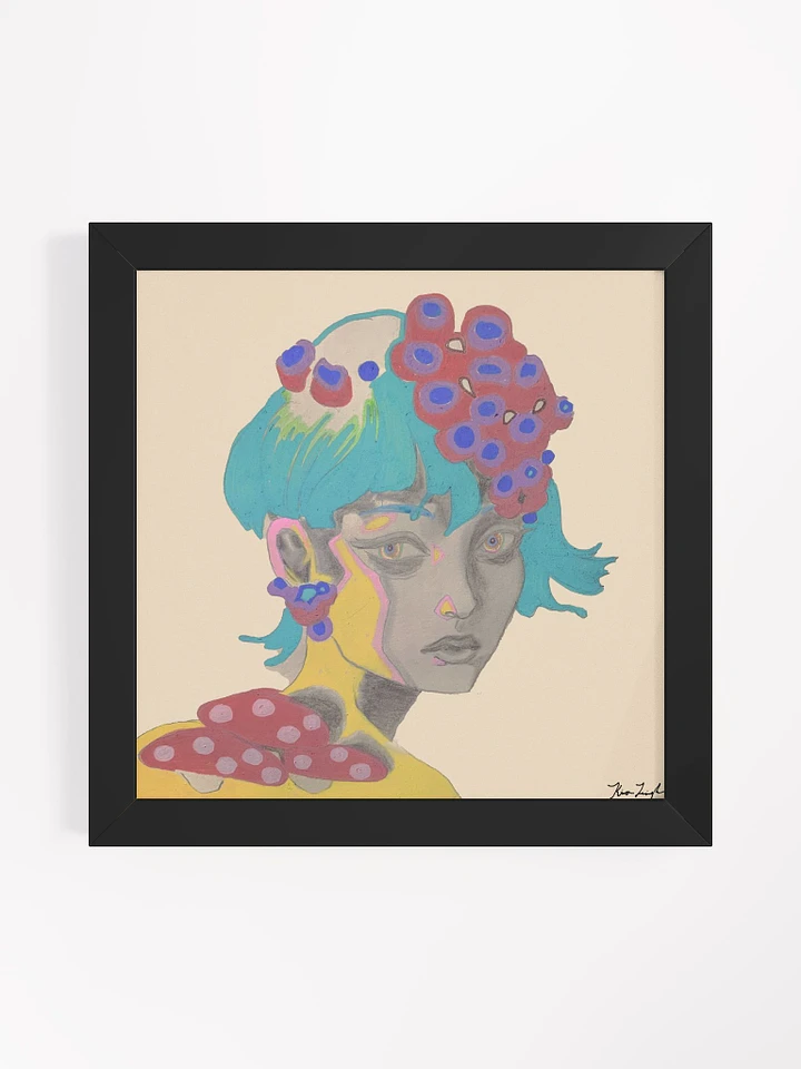 The Girl With the Mushroom Earring Framed Square Print product image (2)