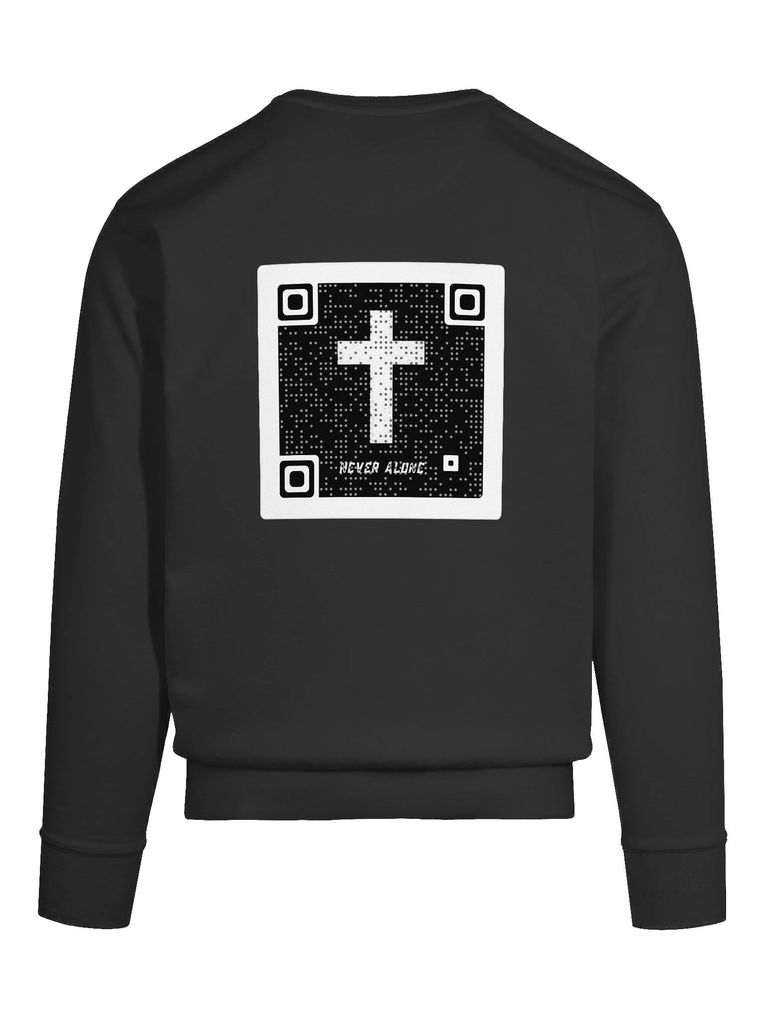 Never Alone QR code Sweatshirt product image (12)