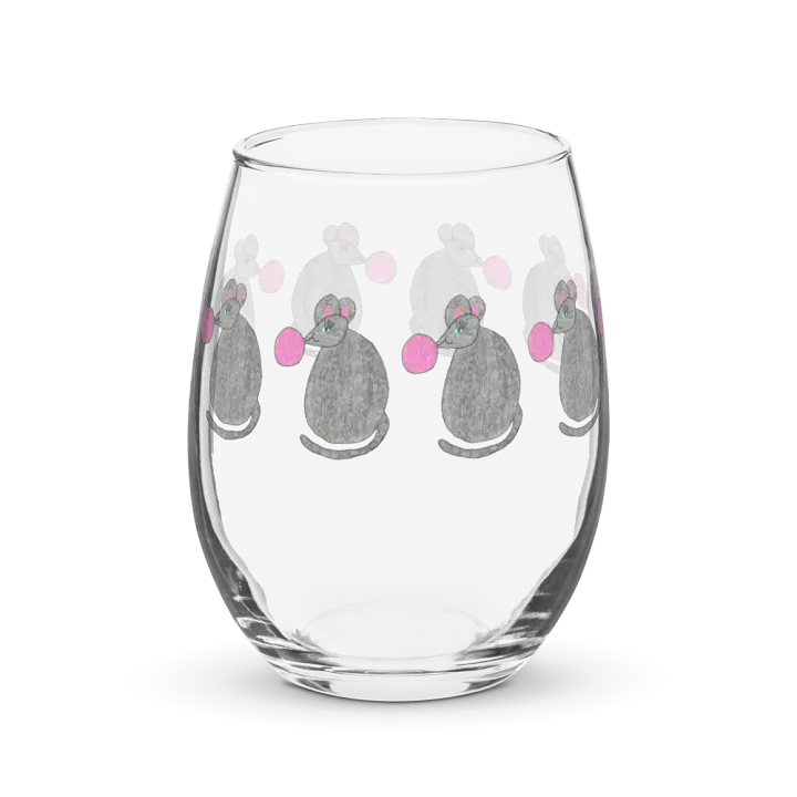 Bubblegum mouse Stemless Wine Glass product image (1)