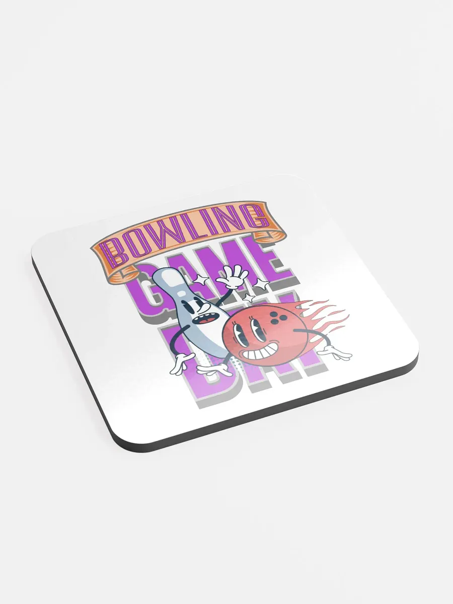Game Day Bowling Flaming Fun Cork Coaster product image (2)
