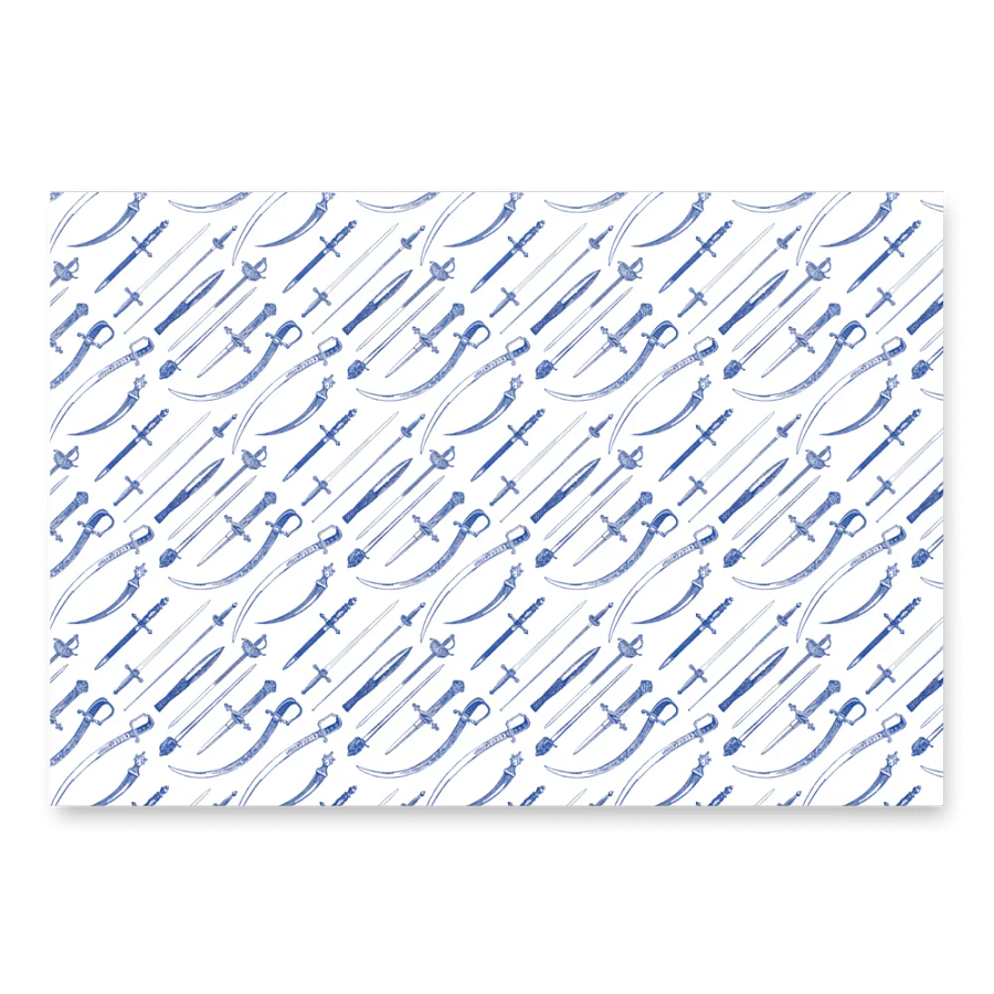 The Ship's Poet Wrapping Paper In Colonial Porcelain product image (3)
