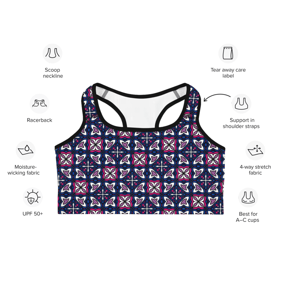 Bi Abstract (3) - Sports Bra product image (5)