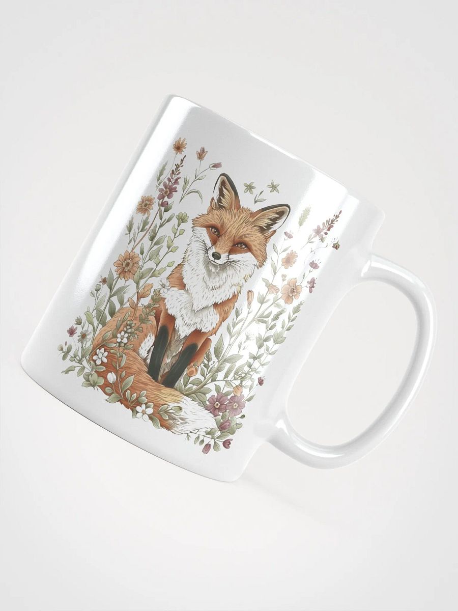 Foxy Flora White Glossy Mug product image (4)
