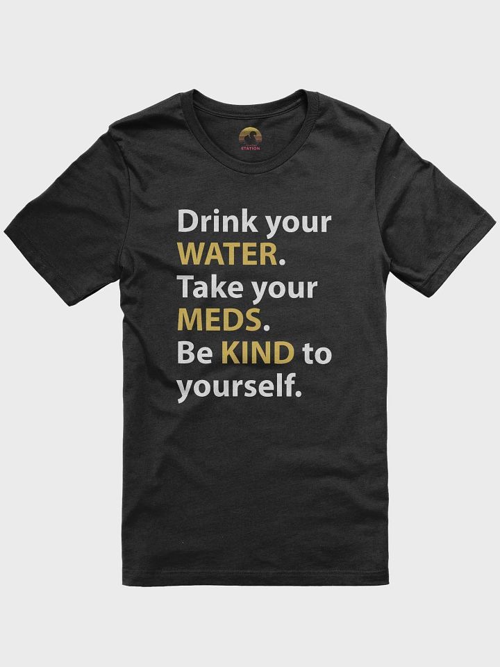 Water, Meds & Kindness T-Shirt (Yellow) product image (2)