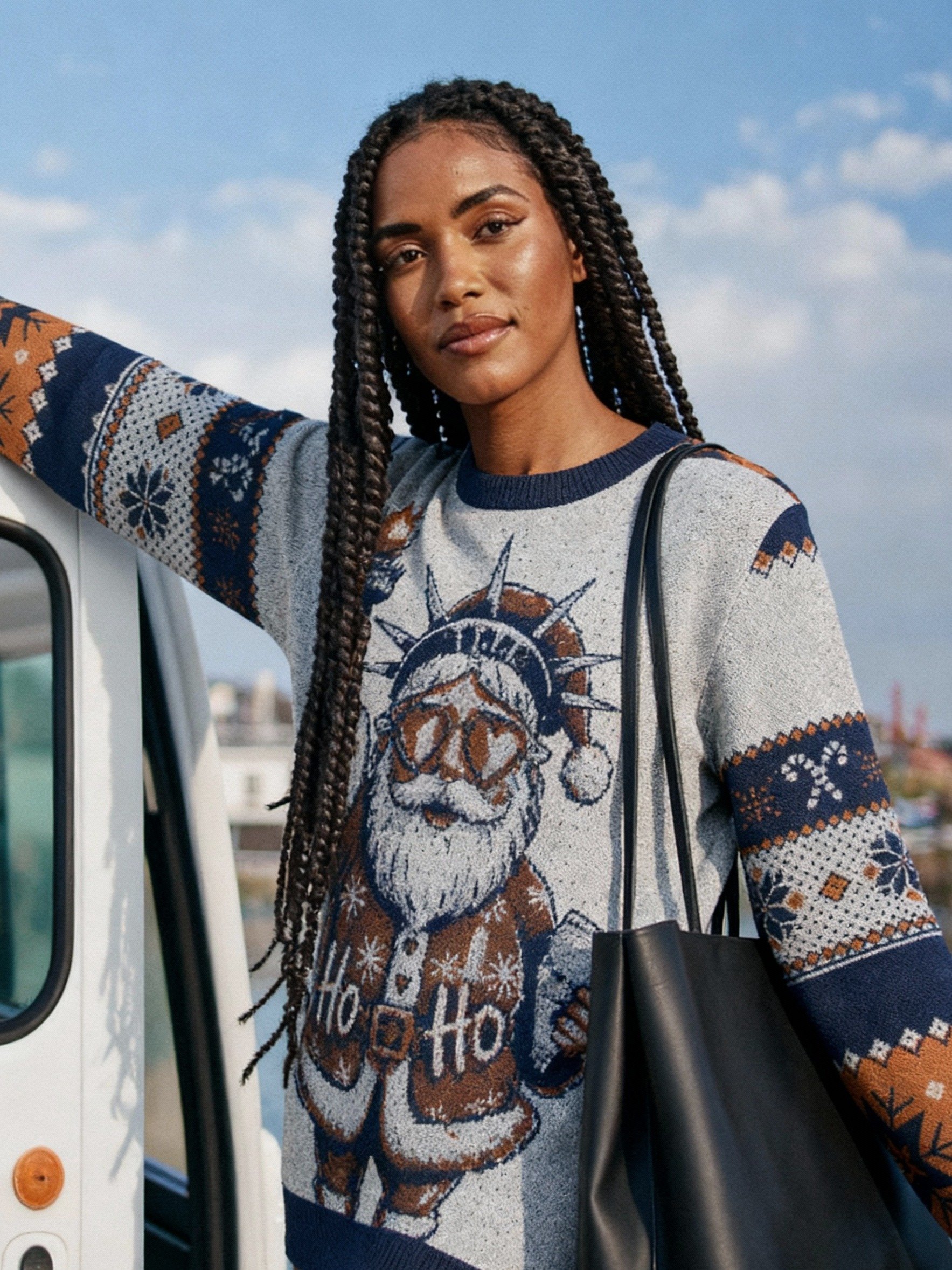 Knitted Crewneck Sweater – Classic Fit | Santa Liberty Holiday Edition 25 product image (1)
