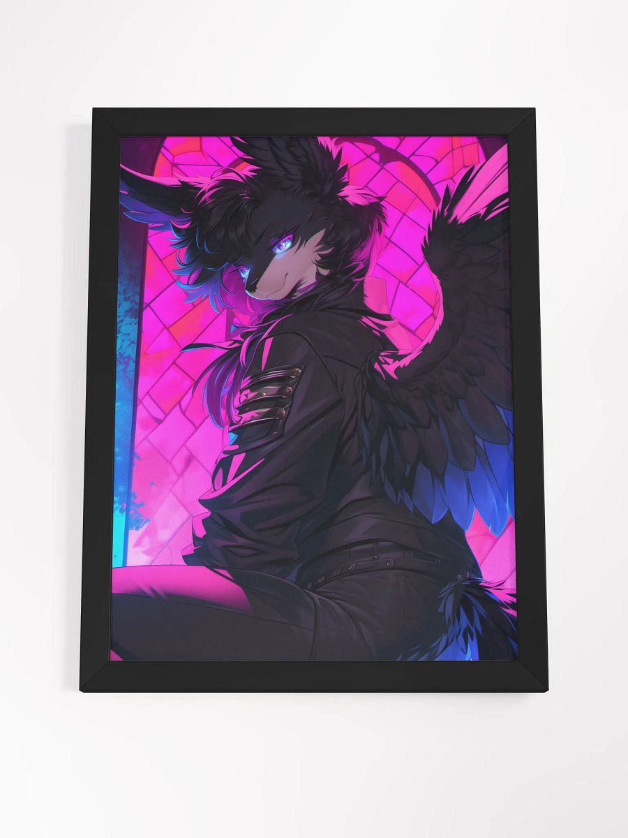 Neon Avian Elegance Framed Poster product image (8)