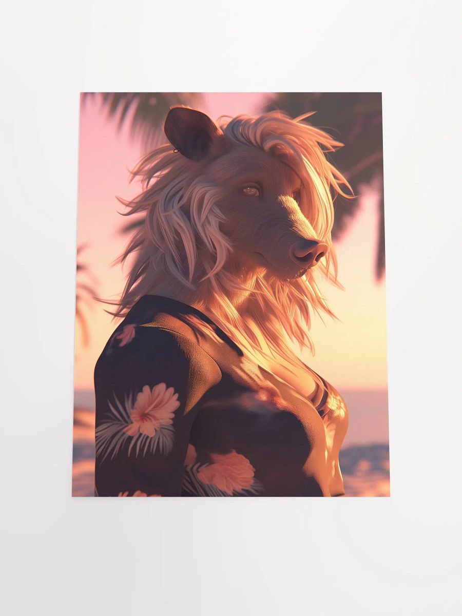 Tropical Boar Sunset Matte Poster product image (8)
