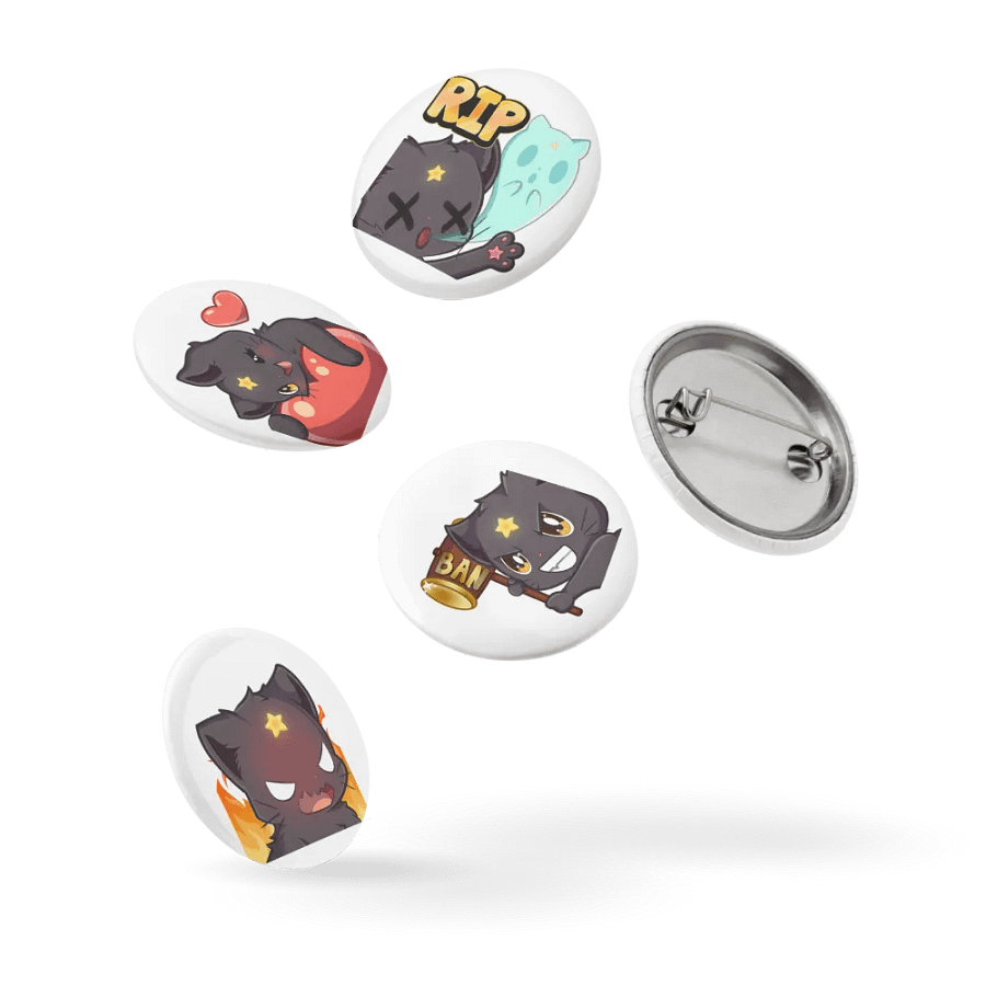 RIP Kitty Pin Button Set product image (9)