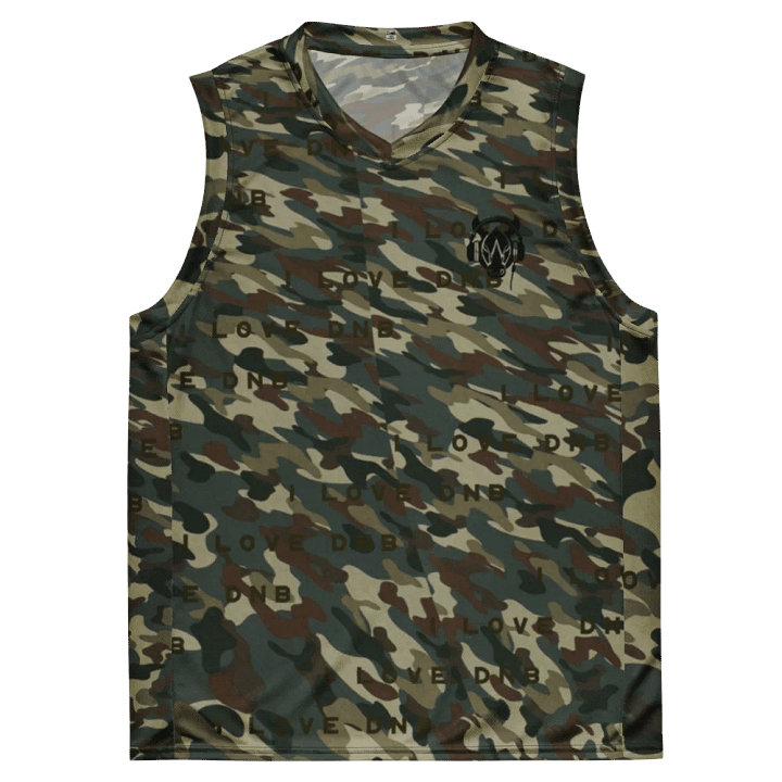 I Love DNB Camo Basketball Jersey product image (2)
