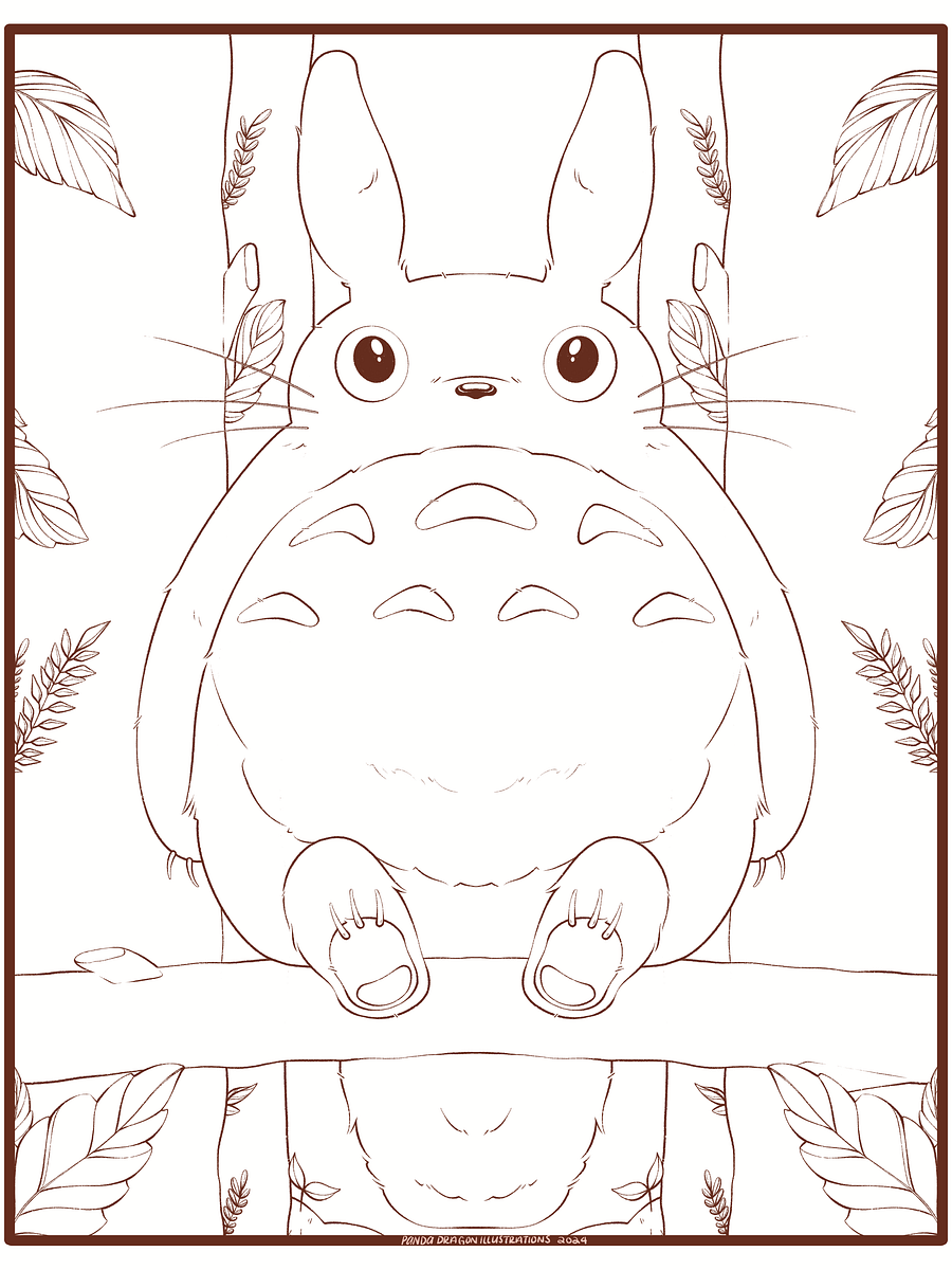 Totoro Coloring Page - Digital Download product image (1)