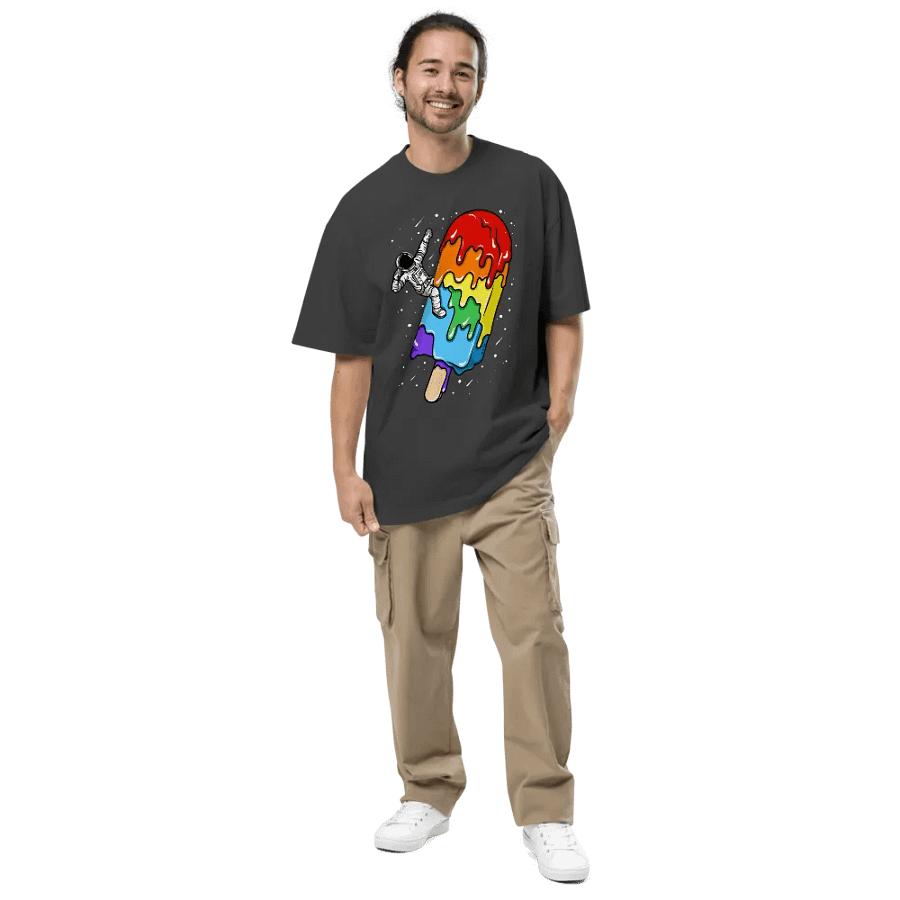 Ice Cream Astronaut - Rainbow - Oversized Tee product image (5)