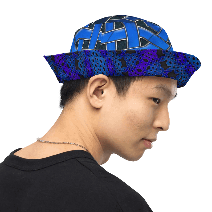 Blue Celtic Knot Kaleidoscope Buckethat product image (7)