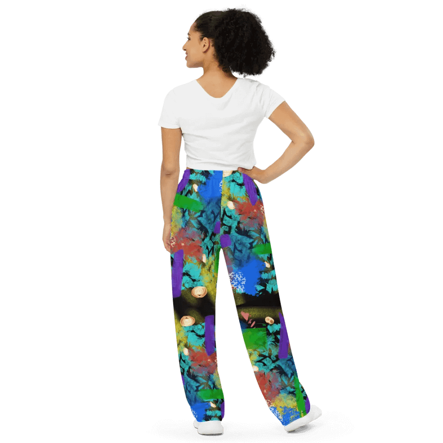 AbstractWear #2 Wide Unisex Pants/Night-Flower product image (5)