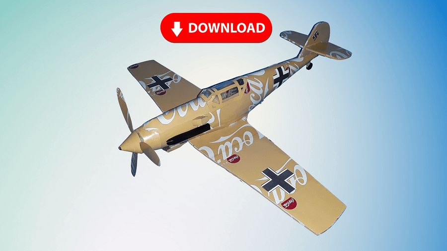 Soda Can Messerschmitt ME-109 DIGITAL Plans product image (1)